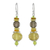 Multi-gemstone beaded dangle earrings, 'Unity of Nature' - Handmade Multi-Gemstone Beaded Dangle Earrings from Thailand (image 2a) thumbail