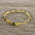 Gold plated tiger's eye bangle bracelet, 'Romantic Fling' - 18k Gold Plated Tiger's Eye Bangle Bracelet from Thailand