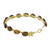 Gold plated tiger's eye bangle bracelet, 'Romantic Fling' - 18k Gold Plated Tiger's Eye Bangle Bracelet from Thailand