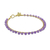 Gold plated quartz bangle bracelet, 'Fall in Love in Purple' - Gold Plated Purple Quartz Bangle Bracelet from Thailand thumbail