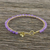 Gold plated quartz bangle bracelet, 'Fall in Love in Purple' - Gold Plated Purple Quartz Bangle Bracelet from Thailand (image 2b) thumbail