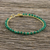 Gold plated quartz bangle bracelet, 'Fall in Love in Green' - Gold Plated Green Quartz Bangle Bracelet from Thailand thumbail