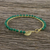 Gold plated quartz bangle bracelet, 'Fall in Love in Green' - Gold Plated Green Quartz Bangle Bracelet from Thailand (image 2b) thumbail