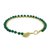 Gold plated quartz bangle bracelet, 'Fall in Love in Green' - Gold Plated Green Quartz Bangle Bracelet from Thailand (image 2d) thumbail