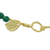 Gold plated quartz bangle bracelet, 'Fall in Love in Green' - Gold Plated Green Quartz Bangle Bracelet from Thailand (image 2e) thumbail