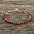 Gold plated quartz bangle bracelet, 'Fall in Love in Red' - Gold Plated Red Quartz Bangle Bracelet from Thailand (image 2) thumbail