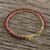 Gold plated quartz bangle bracelet, 'Fall in Love in Red' - Gold Plated Red Quartz Bangle Bracelet from Thailand (image 2c) thumbail