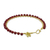 Gold plated quartz bangle bracelet, 'Fall in Love in Red' - Gold Plated Red Quartz Bangle Bracelet from Thailand (image 2d) thumbail