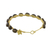 Gold plated smoky quartz bangle bracelet, 'Romantic Fling' - Gold Plated Thai Smoky Quartz Beaded Bangle Bracelet (image 2d) thumbail
