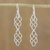 Sterling silver dangle earrings, 'Metallic Lace' - 925 Sterling Silver Long Dangle Earrings with Hook Ear Wires thumbail