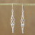 Sterling silver dangle earrings, 'Icicle Dreams' - 925 Sterling Silver Woven Icicle Earrings with Hook Ear Wire thumbail