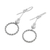 Sterling silver dangle earrings, 'Amazing Circles' - 925 Sterling Silver Dangle Circle Earrings of Thailand