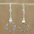Sterling silver dangle earrings, 'Mesmerizing Circles' - 925 Sterling Silver Dangle Circle Earrings of Thailand thumbail