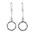 Sterling silver dangle earrings, 'Mesmerizing Circles' - 925 Sterling Silver Dangle Circle Earrings of Thailand (image 2a) thumbail