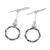 Sterling silver dangle earrings, 'Mesmerizing Circles' - 925 Sterling Silver Dangle Circle Earrings of Thailand (image 2c) thumbail