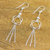 Ohrhänger aus Sterlingsilber - Ohrhänger aus 925er Sterlingsilber mit Kettenquasten