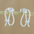 Sterling silver drop earrings, 'Elegant Rope Knots' - 925 Sterling Silver Rope Knots Earrings with Posts