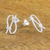 Tropfenohrringe aus Sterlingsilber - seilknoten-Ohrringe aus 925er-Sterlingsilber mit Ohrsteckern