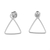 Sterling silver dangle earrings, 'Elegant Triangle' - 925 Sterling Silver Triangle Frame Earrings of Thailand
