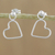 Sterling silver dangle earrings, 'Elegant Heart' - 925 Sterling Silver Heart Shaped Frame Earrings