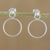 Ohrhänger aus Sterlingsilber - Ohrringe mit schleifenförmigem Rahmen aus 925er Sterlingsilber
