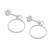 Sterling silver dangle earrings, 'Elegant Loop' - 925 Sterling Silver Loop Shaped Frame Earrings