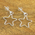 Pendientes colgantes de plata de ley - Pendientes de marco en forma de estrella de plata de ley 925