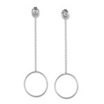 Sterling silver dangle earrings, 'Silver Pendulum' - 925 Sterling Silver Pendulum Post Earrings from Thailand