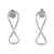 Pendientes colgantes de plata de ley - Pendientes colgantes de plata de ley con símbolo de infinito