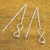 Einfädler-Ohrringe aus Sterlingsilber - Einfädler-Ohrringe aus Sterlingsilber mit Unendlichkeitssymbol
