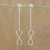 Ohrhänger aus Sterlingsilber - Ohrhänger aus Sterlingsilber mit Unendlichkeitssymbol