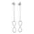 Sterling silver dangle earrings 'Boundless' - Sterling Silver Infinity Symbol Dangle Earrings
