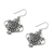 Sterling silver dangle earrings, 'Ladies' Tea' - Sterling Silver Scrollwork and Oval with Dot Motif Earrings