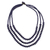 Wood strand necklace, 'Island Allure in Purple' - Purple Wood Beaded Strand Necklace from Thailand thumbail
