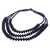Wood strand necklace, 'Island Allure in Purple' - Purple Wood Beaded Strand Necklace from Thailand (image 2c) thumbail