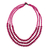 Wood beaded strand necklace, 'Island Allure in Ruby' - Red Wood Beaded Strand Necklace from Thailand (image 2a) thumbail
