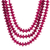 Wood beaded strand necklace, 'Island Allure in Ruby' - Red Wood Beaded Strand Necklace from Thailand
