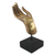 Wood sculpture, 'A Hand to Hold in Gold Accent' - Brown and Gold Hand Carved Acacia Wood Hand Sculpture (image 2a) thumbail