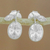 Quartz stud earrings, 'Sparkling Pears' - Sparkling Quartz Stud Earrings from Thailand (image 2) thumbail