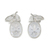Quartz stud earrings, 'Sparkling Pears' - Sparkling Quartz Stud Earrings from Thailand thumbail