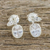 Quartz stud earrings, 'Sparkling Pears' - Sparkling Quartz Stud Earrings from Thailand (image 2b) thumbail