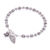 Silver beaded charm bracelet, 'Bead Bouquet' - Thai Floral 950 Silver Hill Tribe Beaded Charm Bracelet