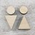 Wood restroom signs, 'Abstract Pictogram' (pair) - Set of 2 Abstract Men and Women Wood Restroom Signs