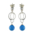 Magnesite dangle earrings, 'Oceanic Reflections' - Magnesite and Sterling Silver Beaded Dangle Earrings thumbail