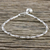Silver beaded charm bracelet, 'Ringing Delight' - Karen Silver Bell Charm Bracelet Handcrafted in Thailand (image 2b) thumbail