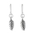 Sterling silver dangle earrings, 'Nature's Path' - Sterling Silver Leaf Dangle Earrings from Thailand (image 2a) thumbail