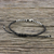 Silver beaded macrame bracelet, 'Sweet Memory' - Hand-Knotted Cord 950 Silver Macrame Flower Bracelet (image 2b) thumbail