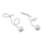Silver dangle earrings, 'Spin Time' - Hill Tribe Silver Spiral Dangle Hook Matte Finish Earrings (image 2c) thumbail
