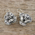 Silberne Ohrhänger - Blumen-Ohrhänger aus Sterlingsilber und 950er-Silber