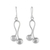 Silver dangle earrings, 'Geometric Illusion' - Hill Tribe Silver Matte Finish Abstract Dangle Earrings